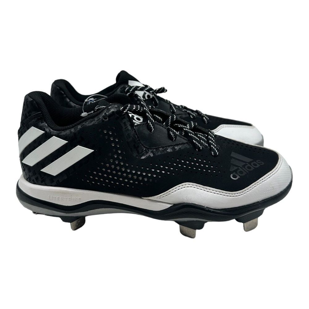 Women's Adidas PowerAlley 4 Softball Cleats Black White Q16594 Size 7‎